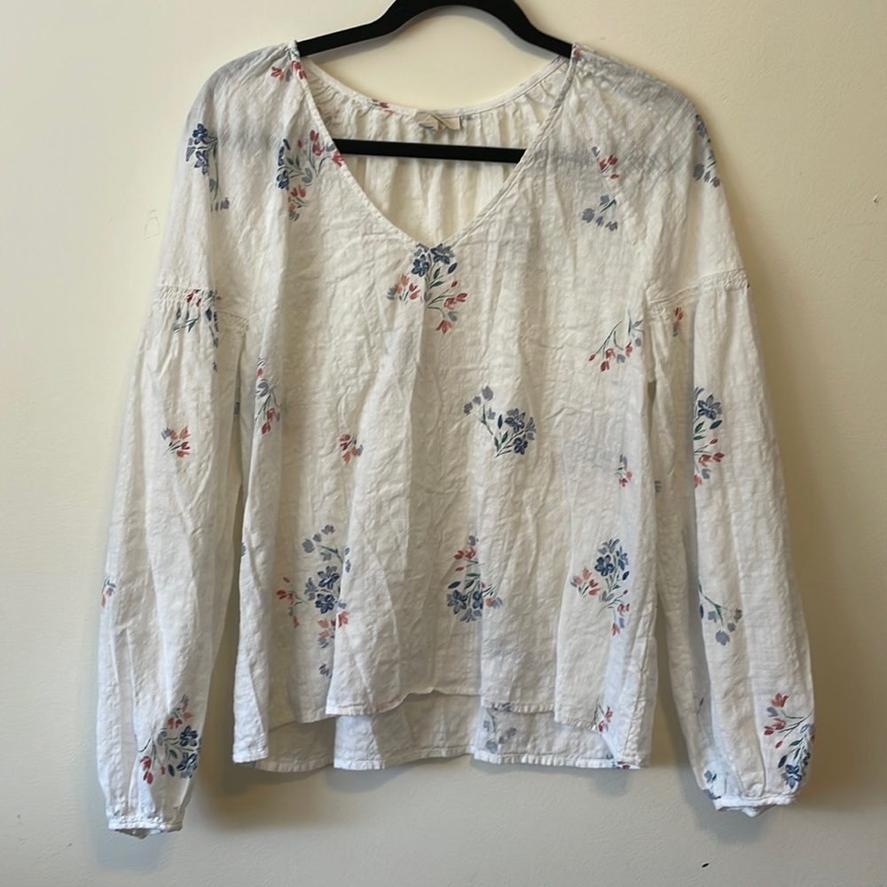 A white flowered blouse